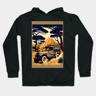 Brown Safari pick up truck in the wild Hoodie